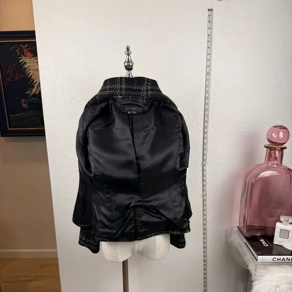 VINTAGE ZARA WOOL BLEND BLAZER DETACHABLE FAUX FUR - Picture 13 of 15